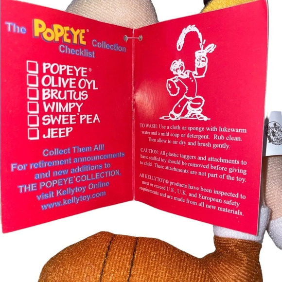 Popeye And Pals Olive Oyl Plush 17" Kelly Toys 2015 Classic Cartoon New With Tag - Picture 8 of 10